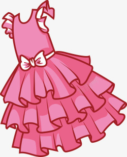 粉色蓬蓬裙连衣裙高清图片