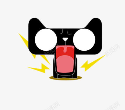 在玩手机的天猫形象LOGO图标图标