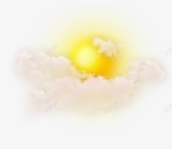 中午的太阳png免抠素材_新图网 https://ixintu.com 云朵 太阳 漂浮 金色 阳光