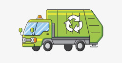 绿色简约保护环境可回收标志的垃素材