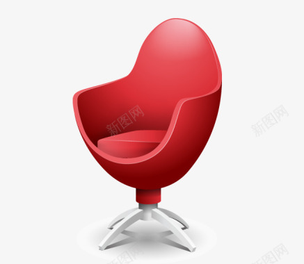 红色座椅图标图标
