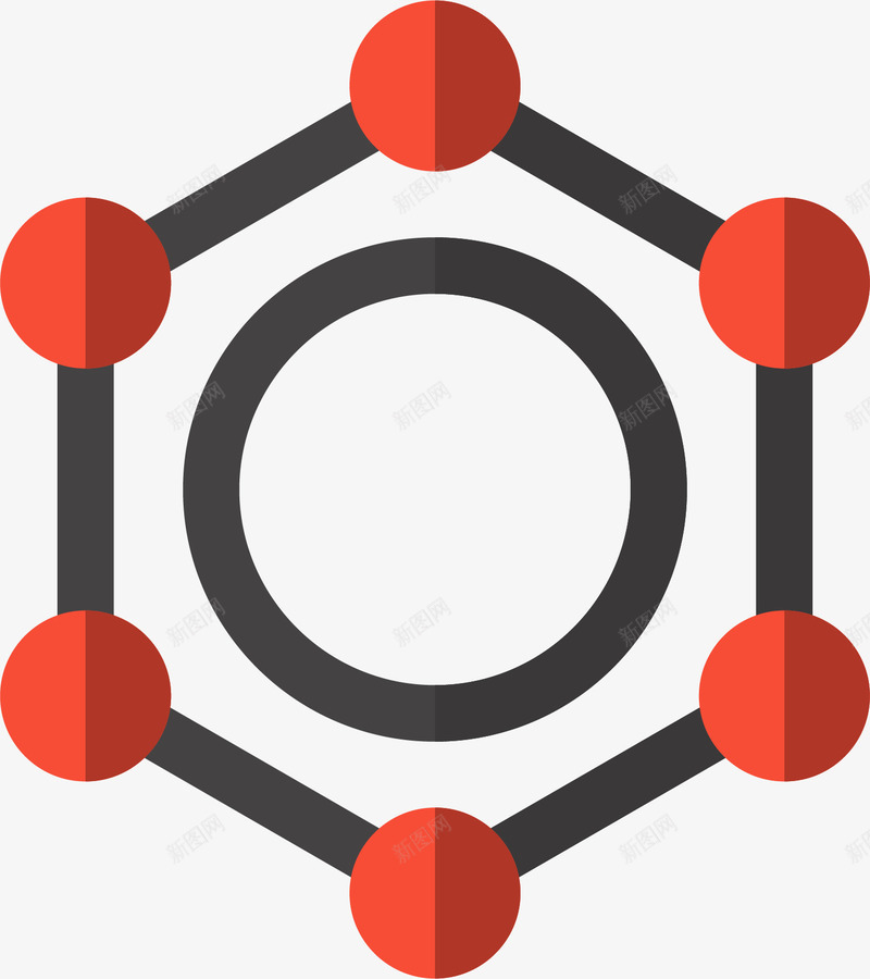 化学苯环图标矢量图eps_新图网 https://ixintu.com C6H6 化学 图标 有机化学 红色 芳香烃 苯环 矢量图