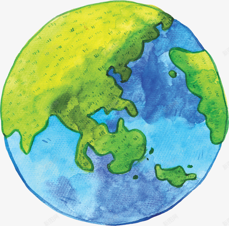 蓝色环保地球创意png免抠素材_新图网 https://ixintu.com 创意 地球 环保 蓝色