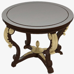 金属桌子欧式镶花圆桌透明高清图片