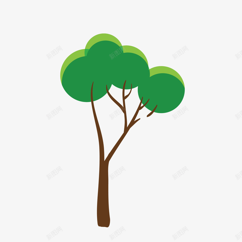 卡通手绘可爱绿色大树png免抠素材_新图网 https://ixintu.com 卡通 卡通树木 大树 手绘 树木 植物 绿色植被