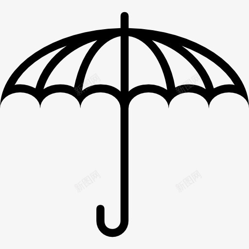打开伞概述工具符号图标png_新图网 https://ixintu.com 保护 天气 山楂天气行程概述 工具 开伞 行程 轮廓 雨伞