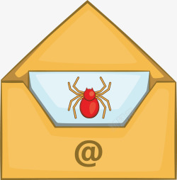 携带信封带病毒的邮件矢量图高清图片
