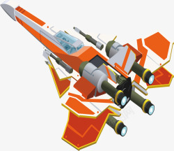 立体吹风筒色彩斑斓玩具火箭飞机模型矢量图高清图片