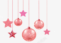 粉红挂饰粉红色圣诞节挂饰高清图片