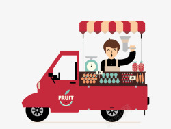 卖水果的流动车素材