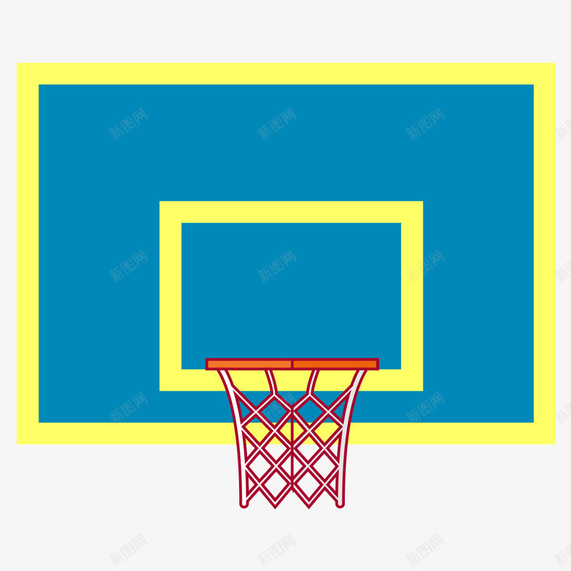 篮球框png免抠素材_新图网 https://ixintu.com 篮球 素材 蓝色 运动