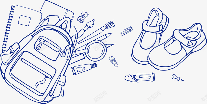 学习用品书包笔记本海报png免抠素材_新图网 https://ixintu.com 书包 学习用品 海报元素 笔记本海报