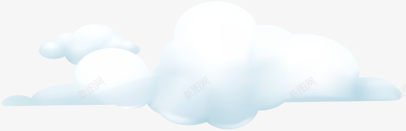 蓝色清新云朵png免抠素材_新图网 https://ixintu.com 天空云朵 清新云彩 漂浮云朵 简约云朵 蓝色云朵 装饰图案
