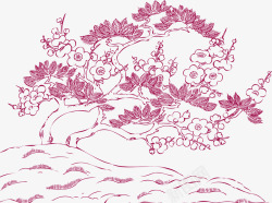 粉色樱桃树素材