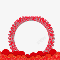 唯美大红色春节装饰高清图片