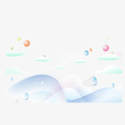 圆点彩带漂浮高清图片