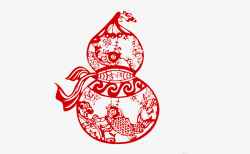 春节葫芦图片中国风葫芦剪纸高清图片