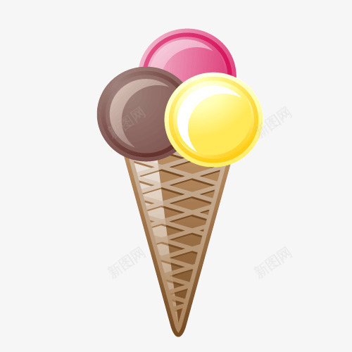 好吃的冰淇淋png免抠素材_新图网 https://ixintu.com 冰淇淋球 凉爽 巧克力 甜品 蛋卷