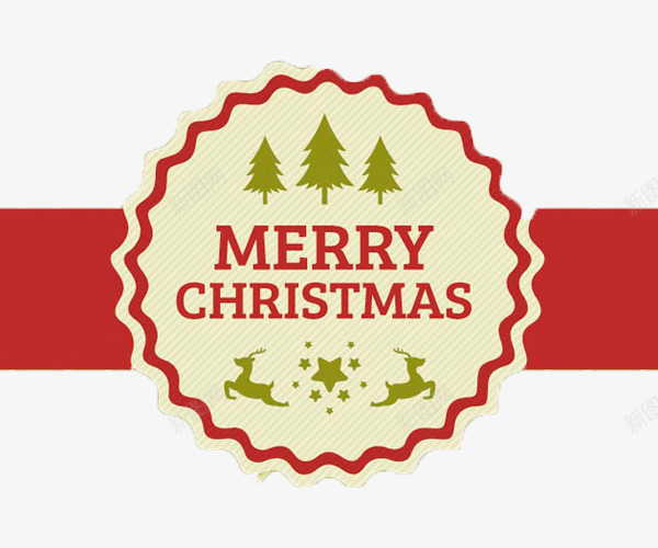 圣诞快乐标签png免抠素材_新图网 https://ixintu.com 圣诞节 标签 标语 装饰 设计 贴纸