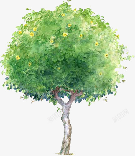 手绘水墨大树装饰png免抠素材_新图网 https://ixintu.com 大树 水墨 装饰