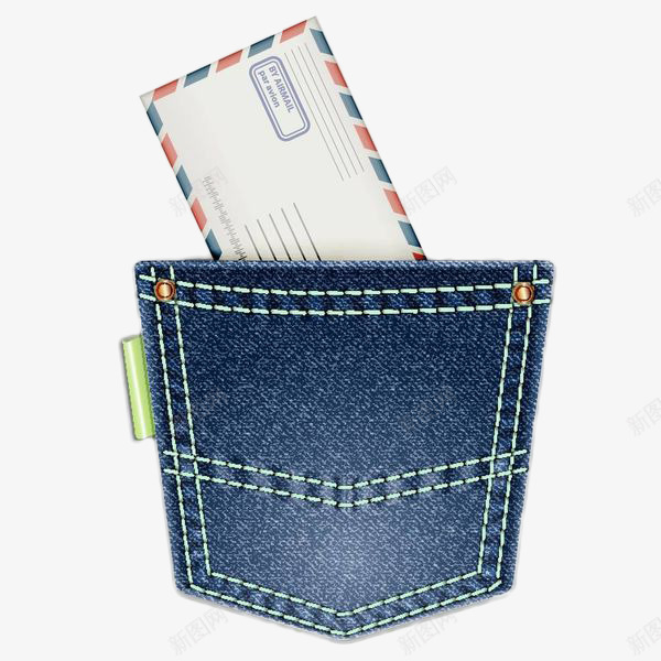 手绘洗水牛仔布口袋png免抠素材_新图网 https://ixintu.com 信封 口袋 手绘 服装配件 洗水牛仔 牛仔布 牛仔裤口袋 蓝色 袋子