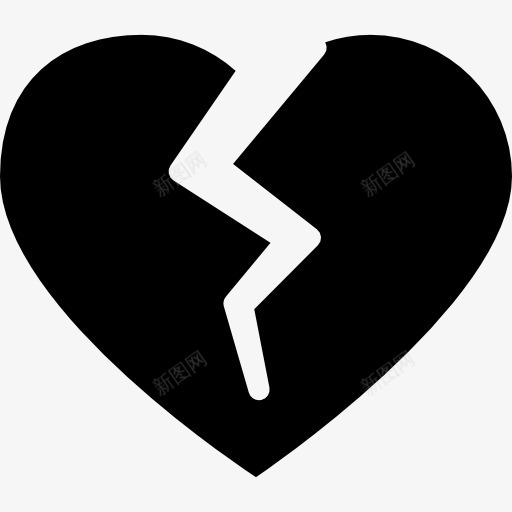 破碎的心的轮廓形状图标png_新图网 https://ixintu.com 形状 心的剪影 心的形状 破碎的心 碎了