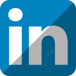 LinkedIn社会阴影圆角矩形素材