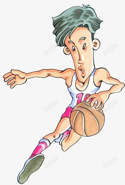 打篮球的男人png免抠素材_新图网 https://ixintu.com PNG 卡通 打篮球 男人