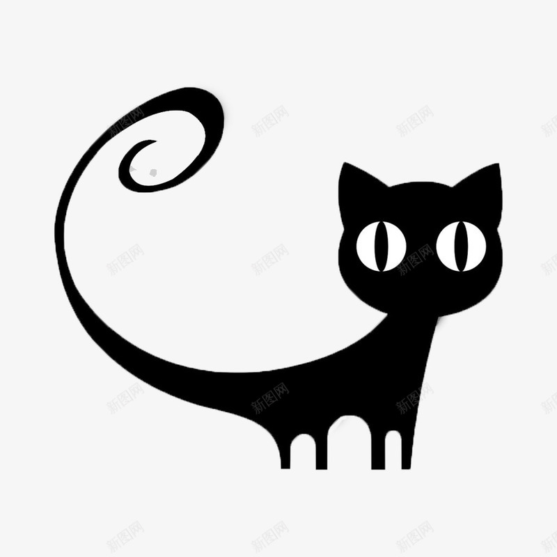 小猫轮廓图png免抠素材_新图网 https://ixintu.com 小猫 猫 矢量装饰 装饰