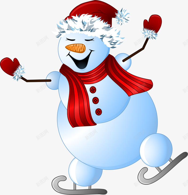 蓝色滑雪雪人png免抠素材_新图网 https://ixintu.com Christmas Merry 冬日雪人 圣诞节 堆雪人 蓝色雪人 装饰图案