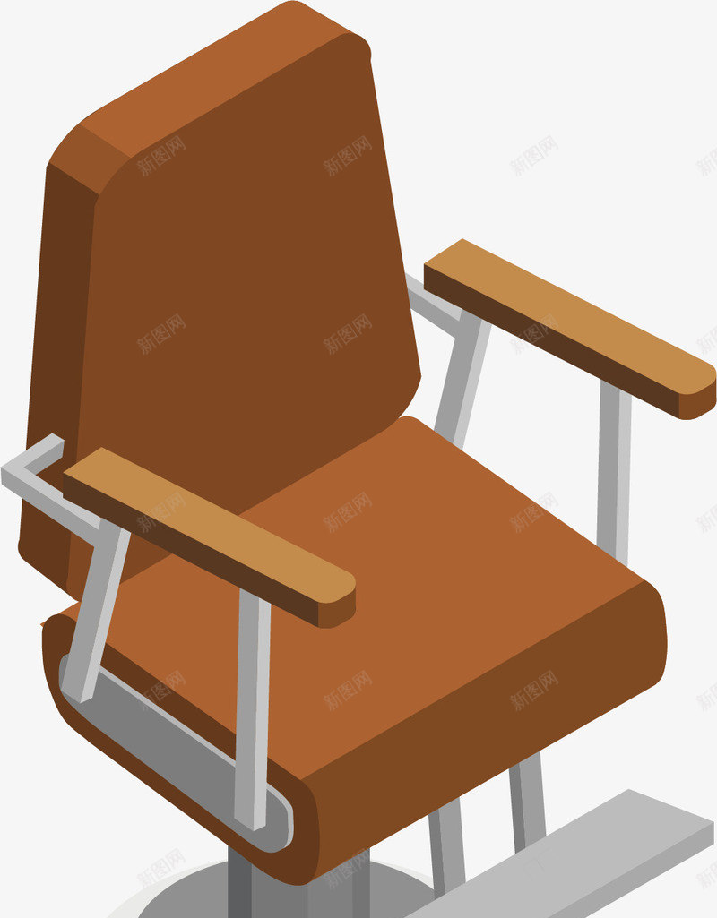 卡通老板椅矢量图ai免抠素材_新图网 https://ixintu.com 卡通 座椅 手绘 椅子 老板椅 褐色 矢量图