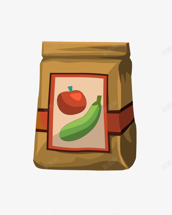 食品袋png免抠素材_新图网 https://ixintu.com 丝瓜 番茄 纸袋 蔬菜 袋子 食品袋