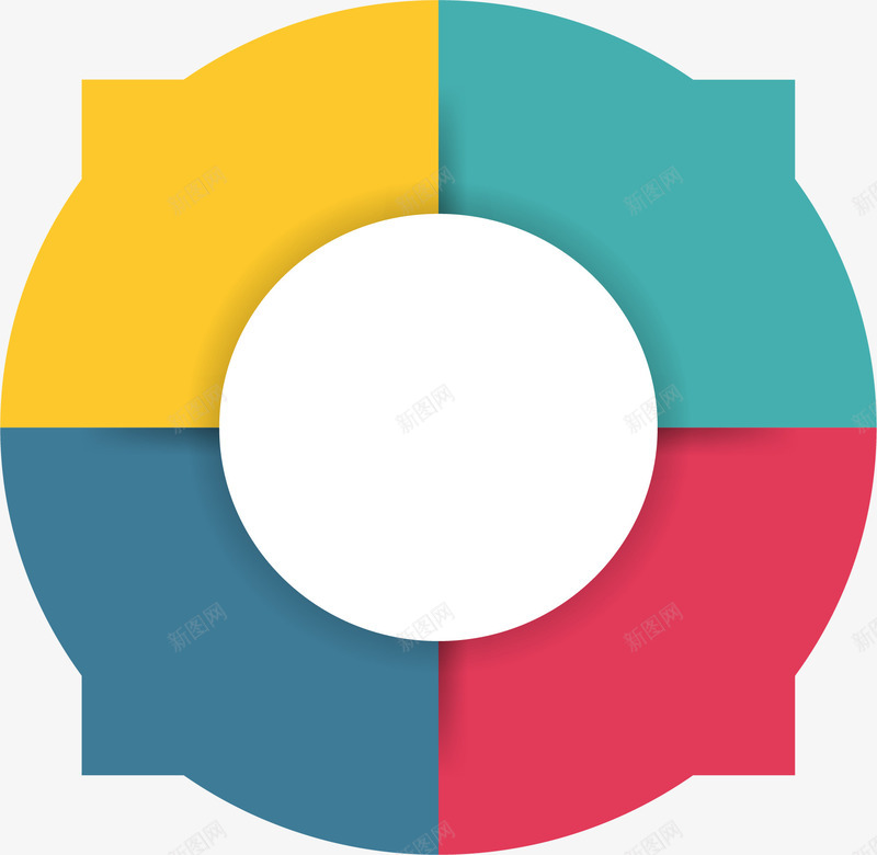 四项彩色环形图表png免抠素材_新图网 https://ixintu.com 分类 四项图表 彩色环形图 环形图 矢量素材