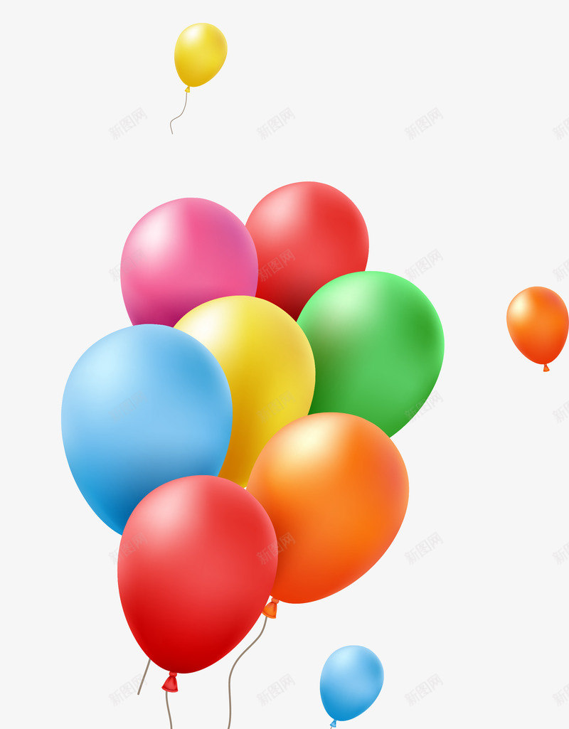 彩色漂浮气球png免抠素材_新图网 https://ixintu.com 免抠PNG 彩色 气球 漂浮 炫彩 节日气氛