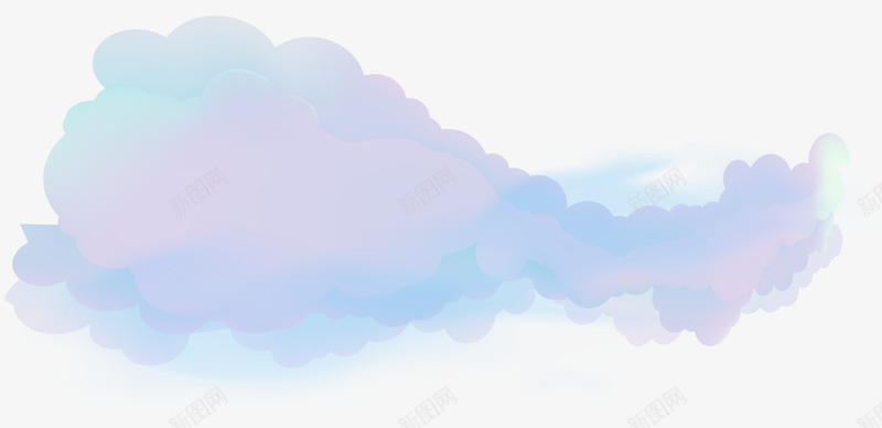 多彩清新云朵png免抠素材_新图网 https://ixintu.com 多彩云朵 清新云彩 渐变云层 漂浮云朵 装饰图案