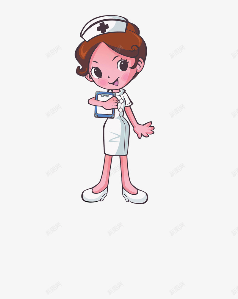 卡通俏护士png免抠素材_新图网 https://ixintu.com 卡通 卡通人物 卡通护士 女孩 手绘 护士 装饰素材