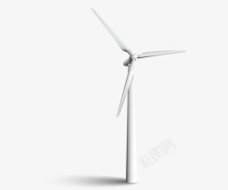 白色环保发电风车素材