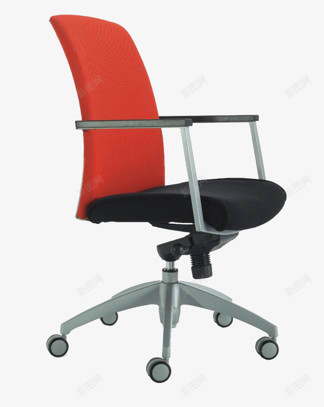 红色靠背椅png免抠素材_新图网 https://ixintu.com 产品实物 旋转椅 桌椅 椅子 转椅 靠背椅