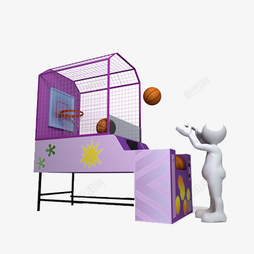 篮球机png免抠素材_新图网 https://ixintu.com 人物 卡通 篮球机 运动