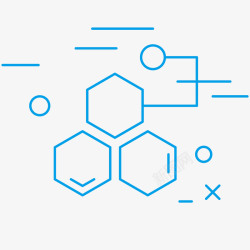 化学符号素材蓝色化学符号卡通手绘矢量图高清图片