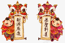 传统春节插画素材