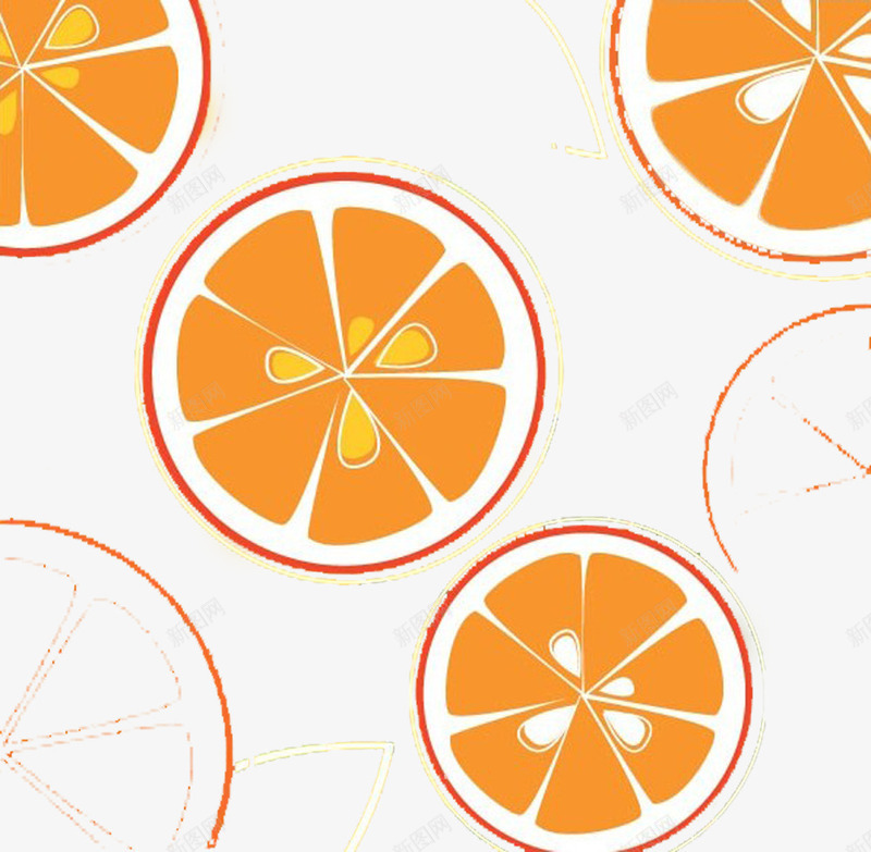 橘子漂浮背景png免抠素材_新图网 https://ixintu.com 底纹 橘子 橙色 水果 漂浮素材