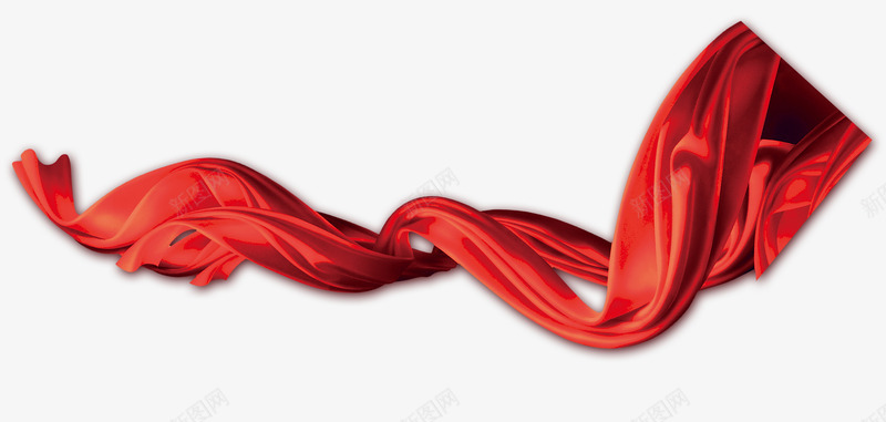 红色漂浮彩带png免抠素材_新图网 https://ixintu.com 中国风 彩带 漂浮 红绸 红色