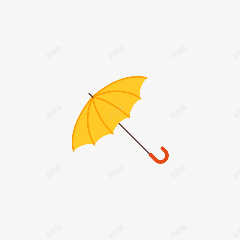 一把打开的黄色雨伞png免抠素材_新图网 https://ixintu.com 一把 打开的雨伞 日用 雨伞 黄色雨伞