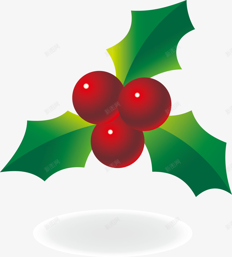 圣诞树叶子png免抠素材_新图网 https://ixintu.com 圣诞节 小红球装饰 平安夜 绿色