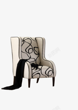 典雅椅子法式典雅单人沙发椅高清图片