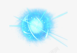 球形图案PNG蓝色发光球体高清图片