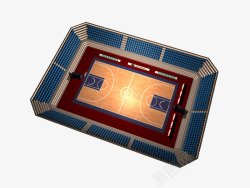 红蓝木制篮球场地观众席篮球场地高清图片