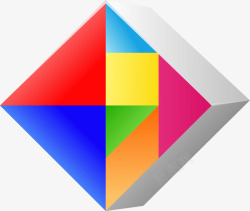 彩色三角形几何图案素材