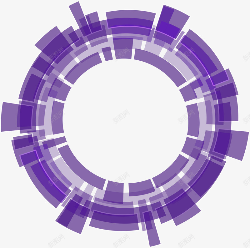 紫色科幻光圈png免抠素材_新图网 https://ixintu.com 光环 拼接光圈 梦幻光环 清新光影 科幻光圈 紫色光圈